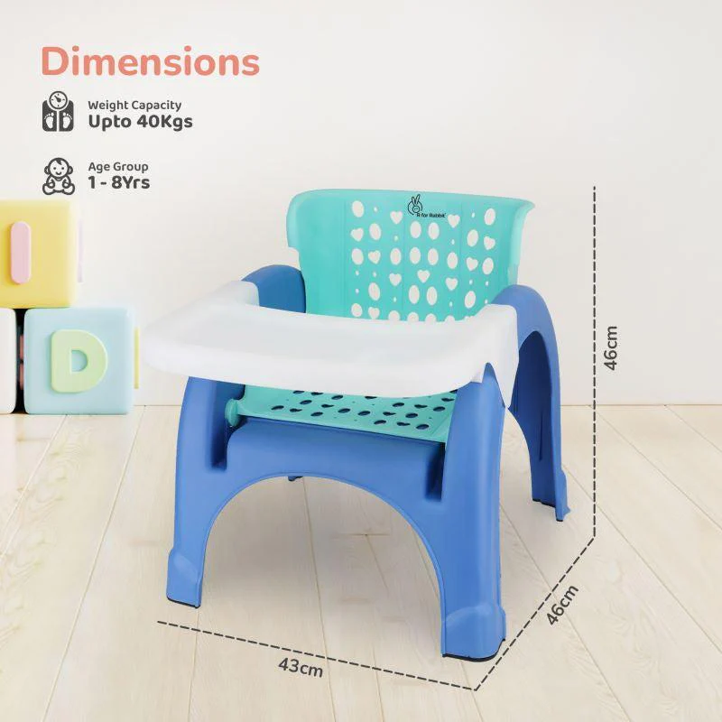 Jelly Bean 3 in 1 Multi-Functional Kids Chair - Green Blue - Image 6