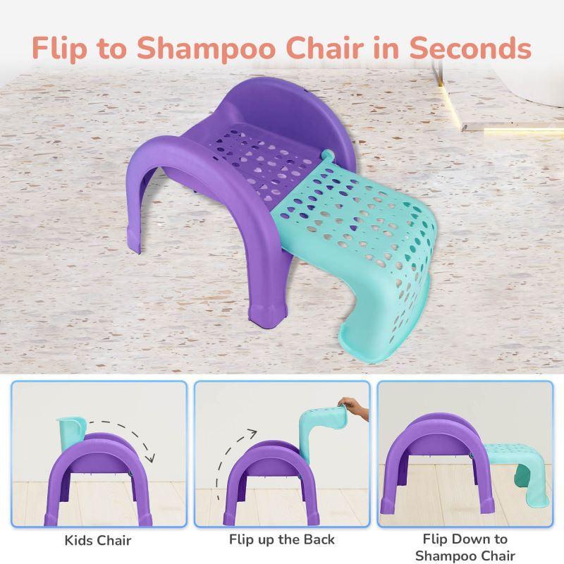 Jelly Bean 3 in 1 Multi-Functional Kids Chair - Green Purple - Image 3