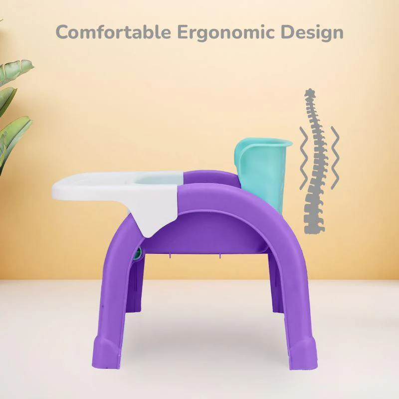Jelly Bean 3 in 1 Multi-Functional Kids Chair - Green Purple - Image 4