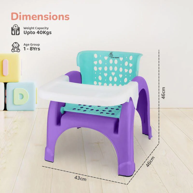 Jelly Bean 3 in 1 Multi-Functional Kids Chair - Green Purple - Image 6