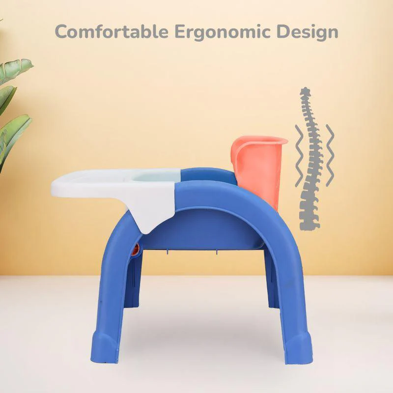 Jelly Bean 3 in 1 Multi-Functional Kids Chair - Orange Blue - Image 4