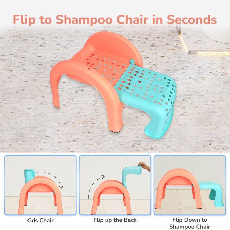 Jelly Bean 3 in 1 Multi-Functional Kids Chair - Peach Green - Image 3