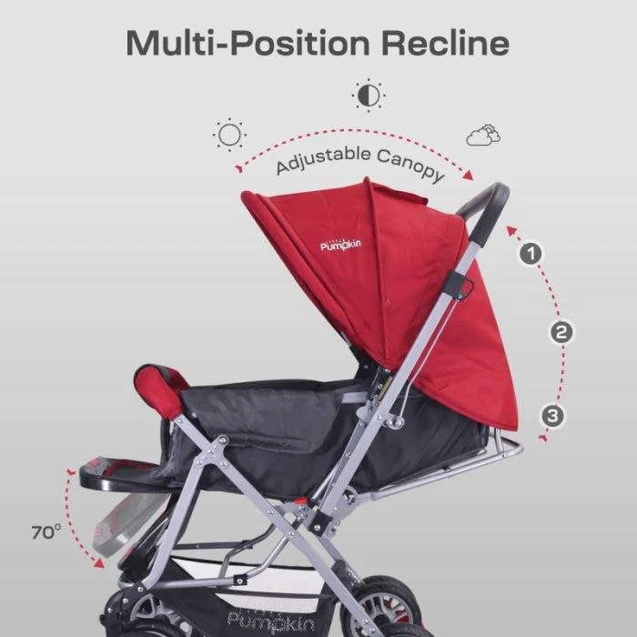 Kiddie Kingdom Baby Stroller With Personalized Name Plate - Red - Image 7