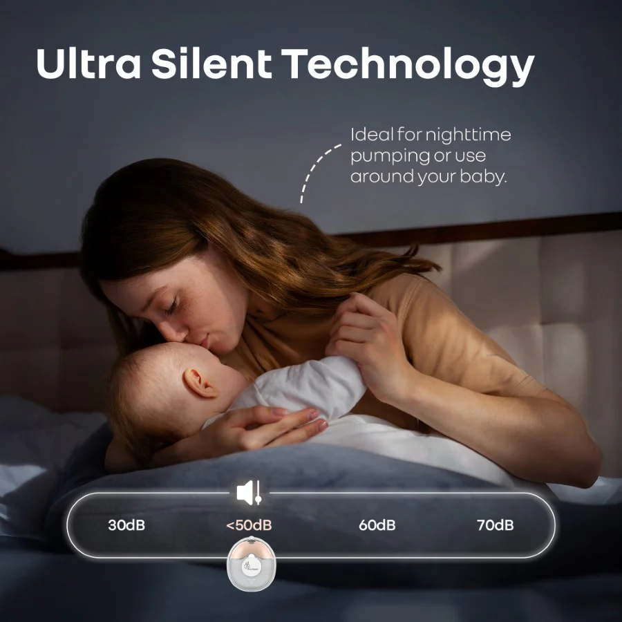 Lactella Bliss Electric Wearable Breast Pump with 4 Modes & 9 Levels - Peach - Image 5