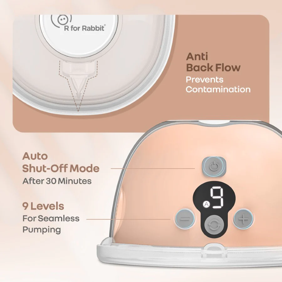 Lactella Bliss Electric Wearable Breast Pump with 4 Modes & 9 Levels - Peach - Image 6