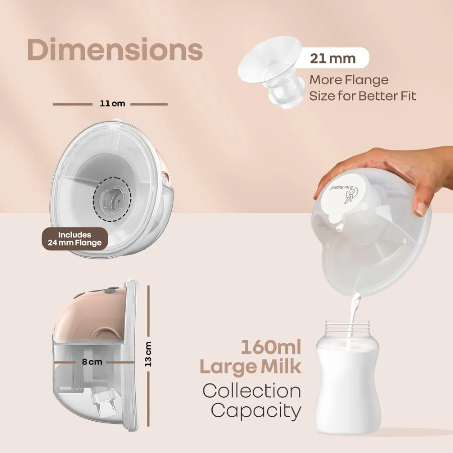 Lactella Bliss Electric Wearable Breast Pump with 4 Modes & 9 Levels - Peach - Image 9