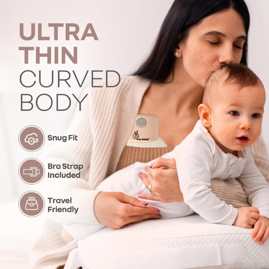 Lactella Flexi Breast Pump - Hands-Free & Rechargeable with 180ml Milk Container - Peach - Image 5