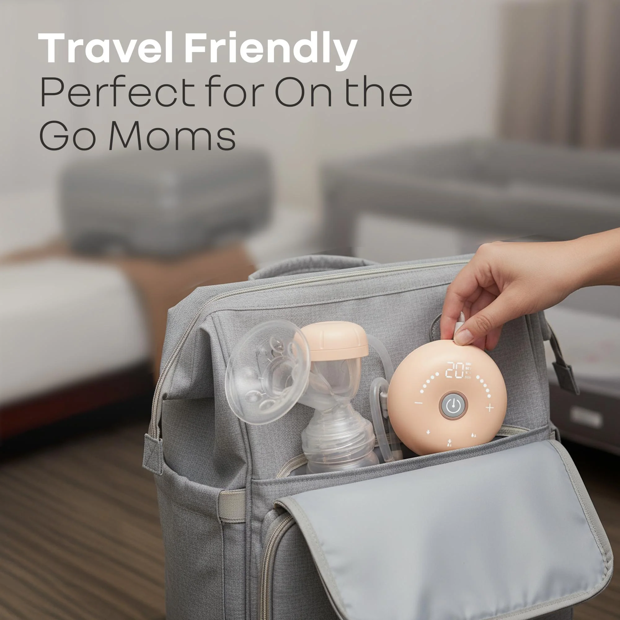 Lactella Nova Breast Pump for Moms - Peach - Image 6