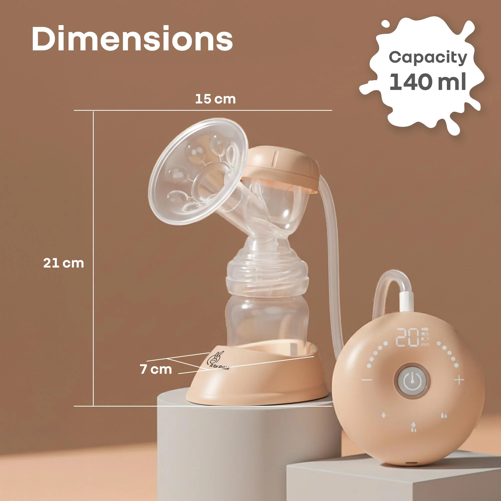Lactella Nova Breast Pump for Moms - Peach - Image 7