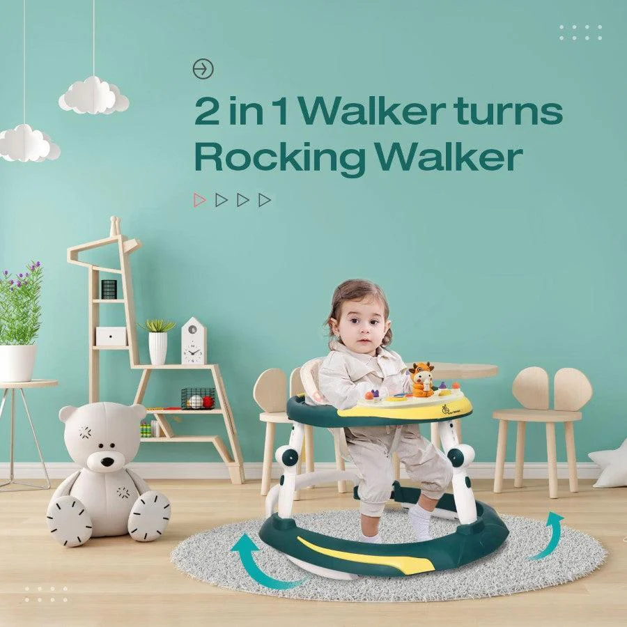 Little Feet Plus Walker - Detachable Toy Bar With Music & Light - Green Yellow - Image 2