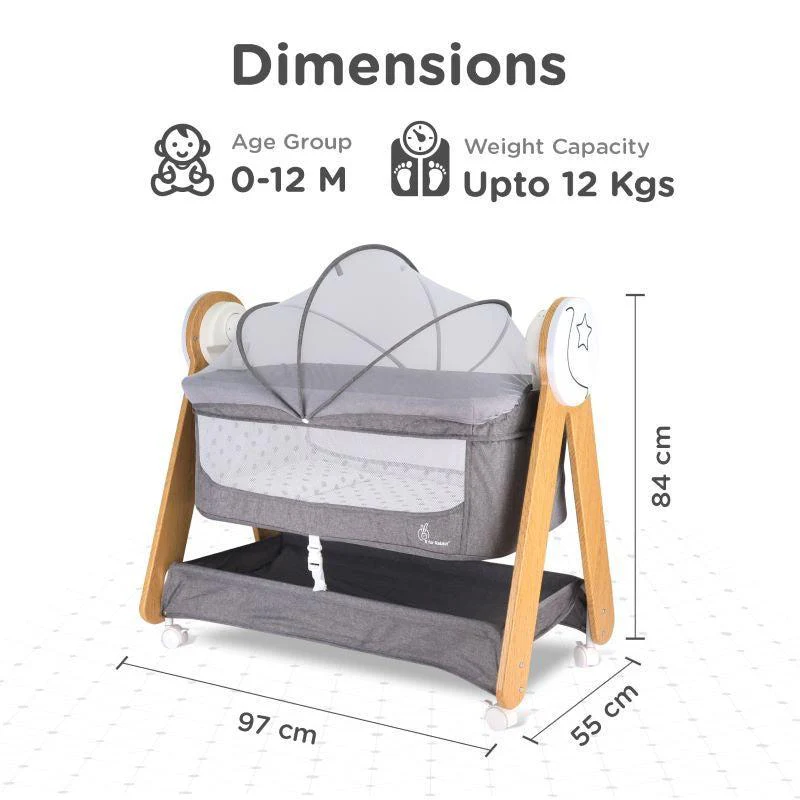 Lullabies Woodsy Electric Cradle For Babies - Grey - Image 5