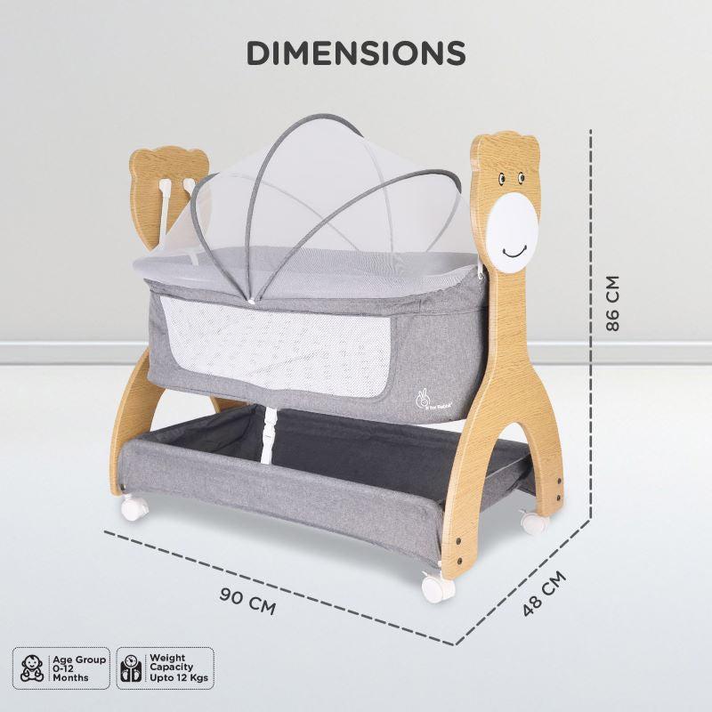 Lullabies Woodsy Manual Baby Cradle - Dark Grey - Image 6