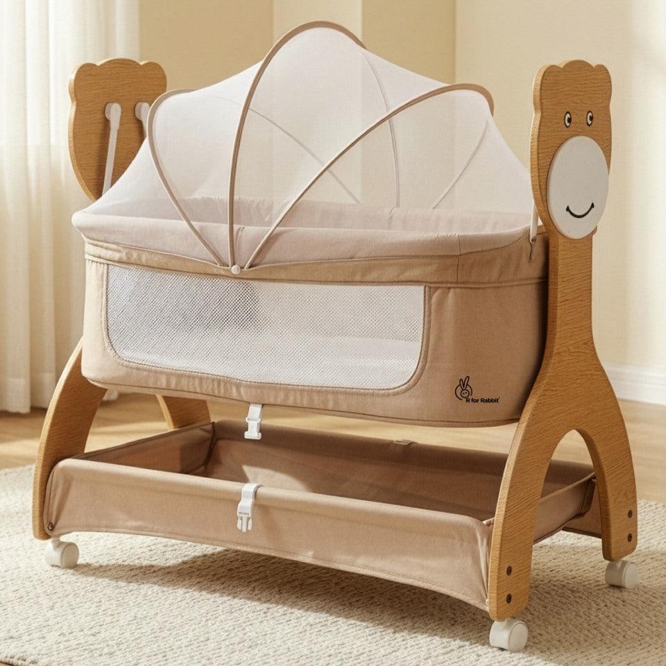 Lullabies Woodsy Manual Baby Cradle - Beige