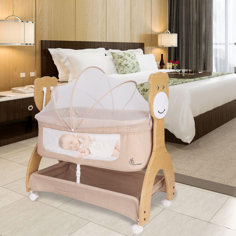 Lullabies Woodsy Manual Baby Cradle - Beige - Image 2