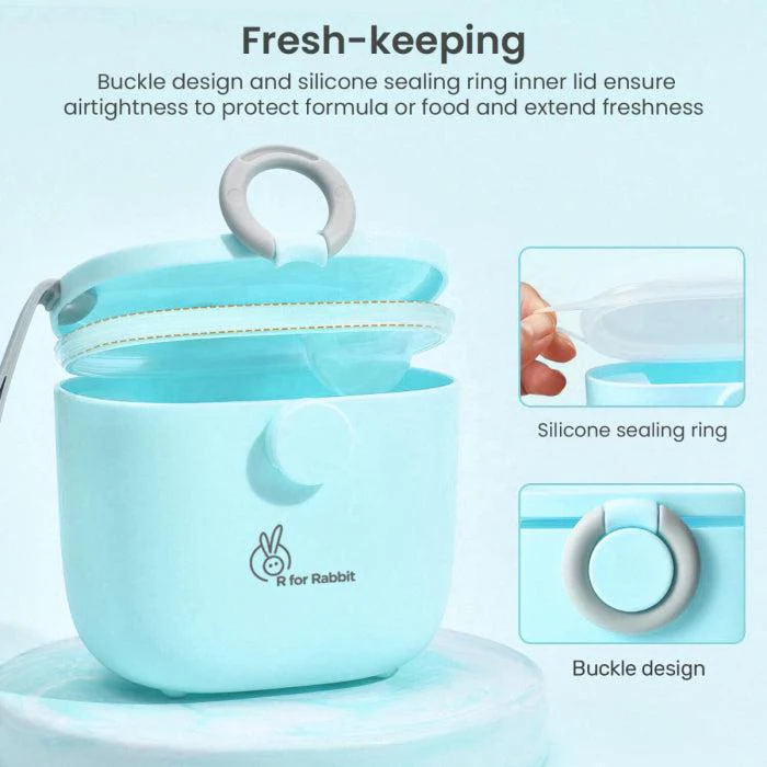 First Feed Box with Scoop, BPA Free, Leak Proof - Blue - Image 7