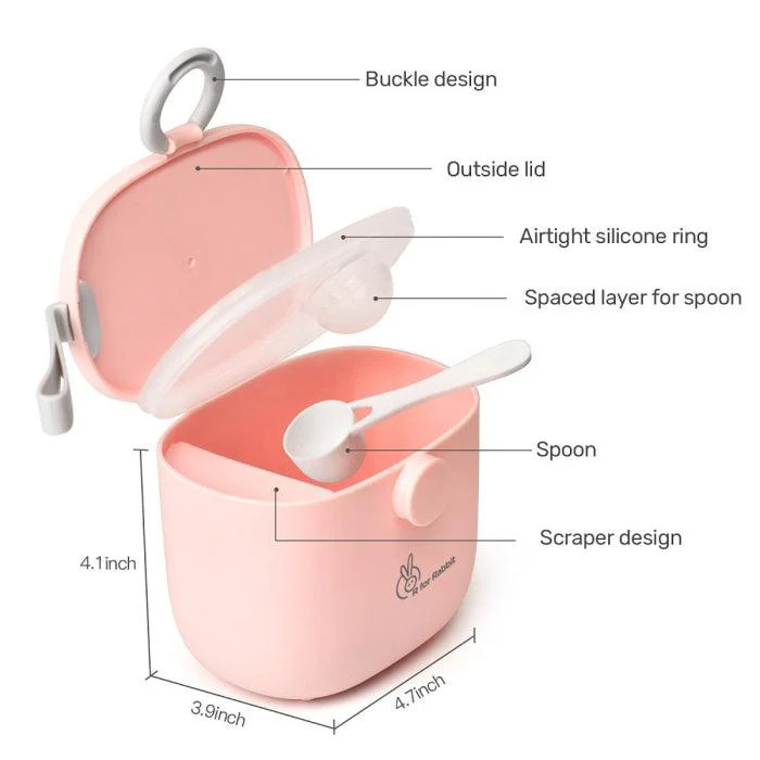 First Feed Box with Scoop, BPA Free, Leak Proof - Pink - Image 4