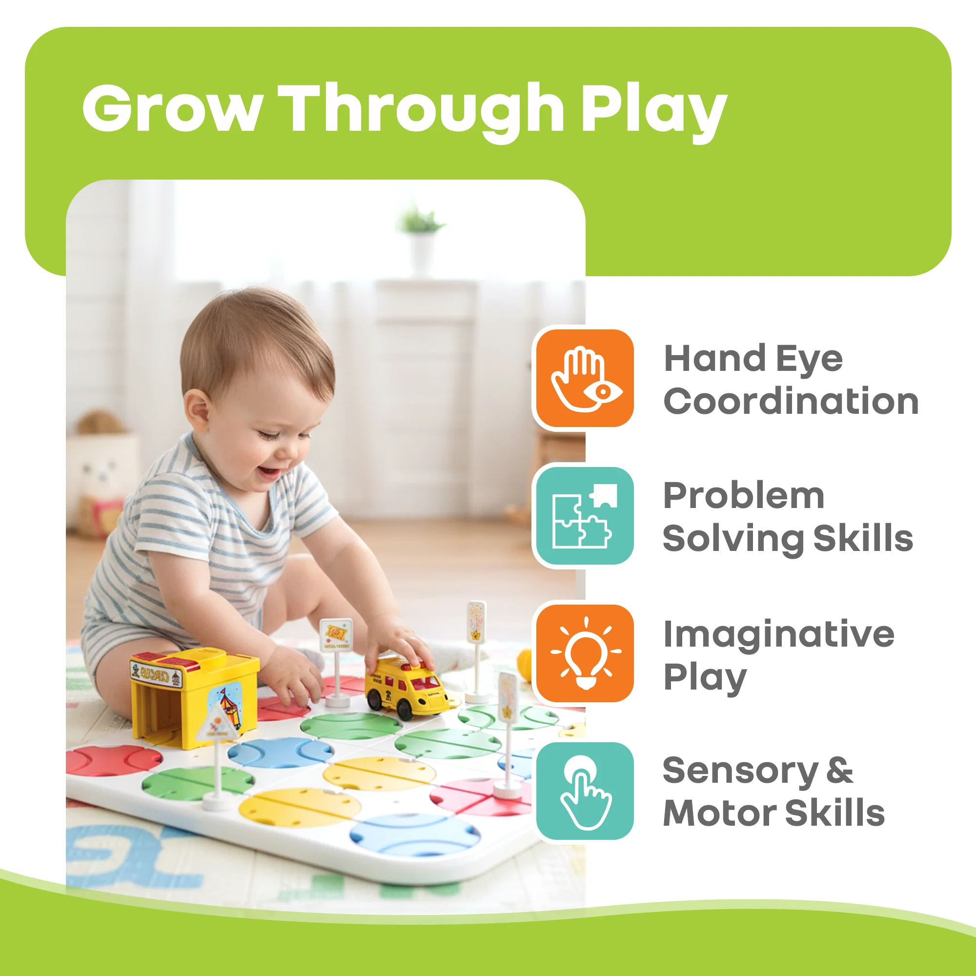 Orapple Carnival - Creative Building Toy with Tracks, Music & Lights, Ideal Gift for Kids 3+ - Multi 1 - Image 7