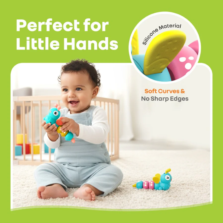 Orapple Caterpillar - Fun Wind-Up Crawling Toy for Kids (Pack of 2) - Multi 1 - Image 2