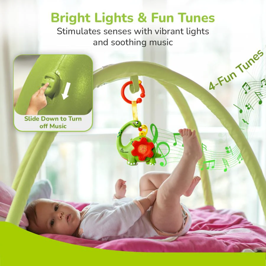 Orapple Dino Tune – Fun & Safe Musical Hanging Toy for Kids - Green Red - Image 5