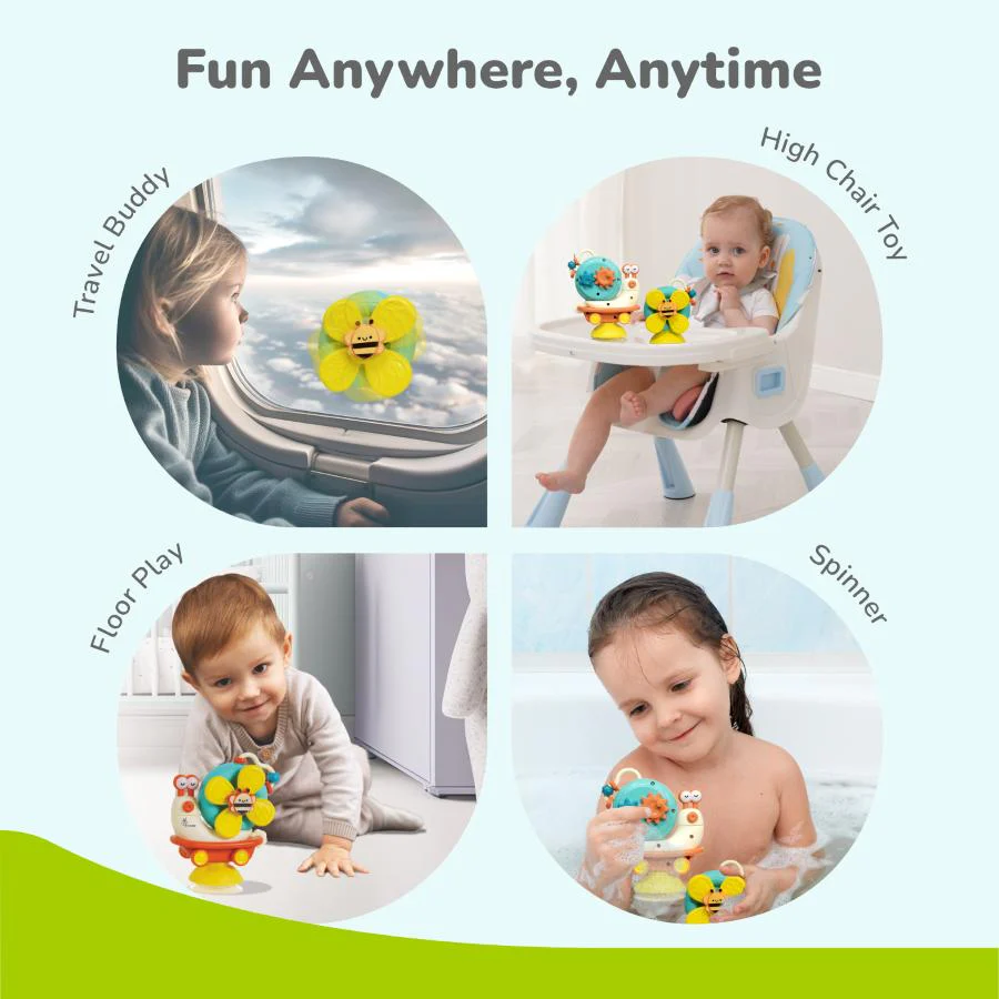 Orapple Spinster – 5-in-1 Multi-Activity Toy for Kids Rattle Toy for Babies - Orange Cream - Image 5