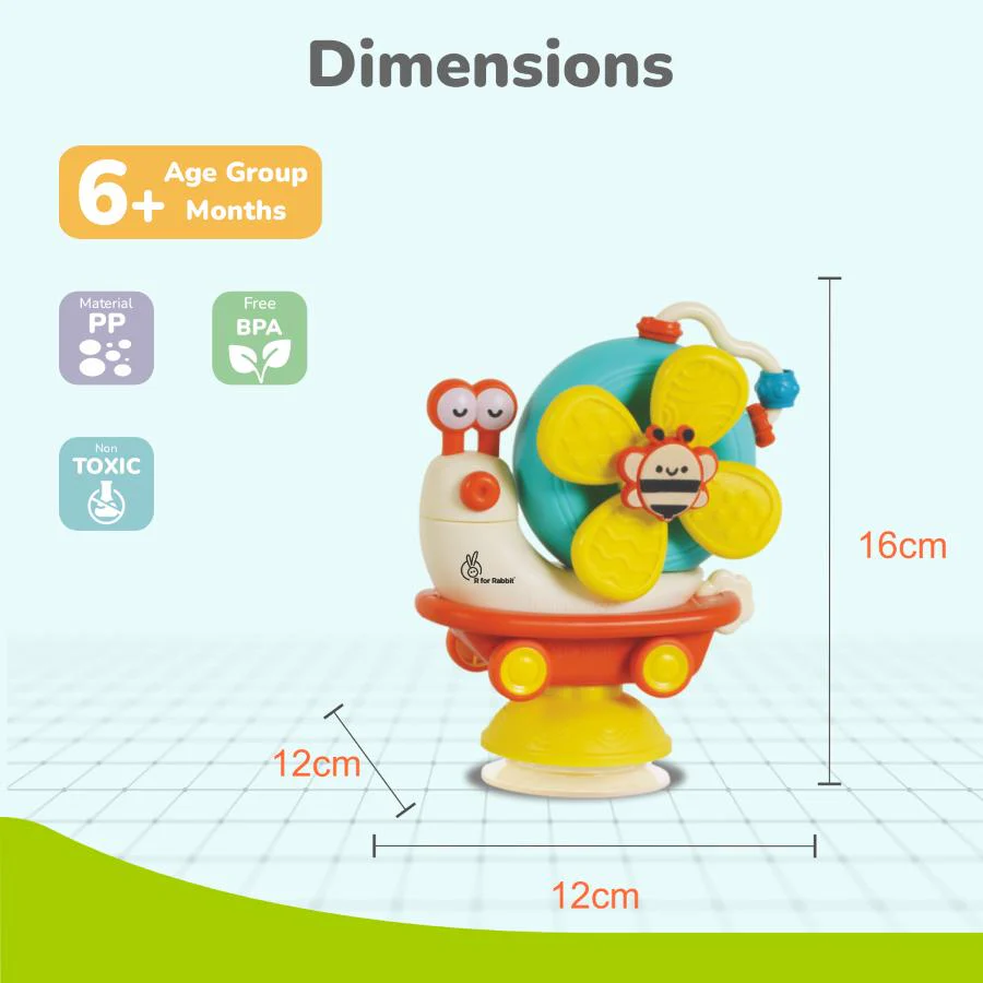 Orapple Spinster – 5-in-1 Multi-Activity Toy for Kids Rattle Toy for Babies - Orange Cream - Image 8