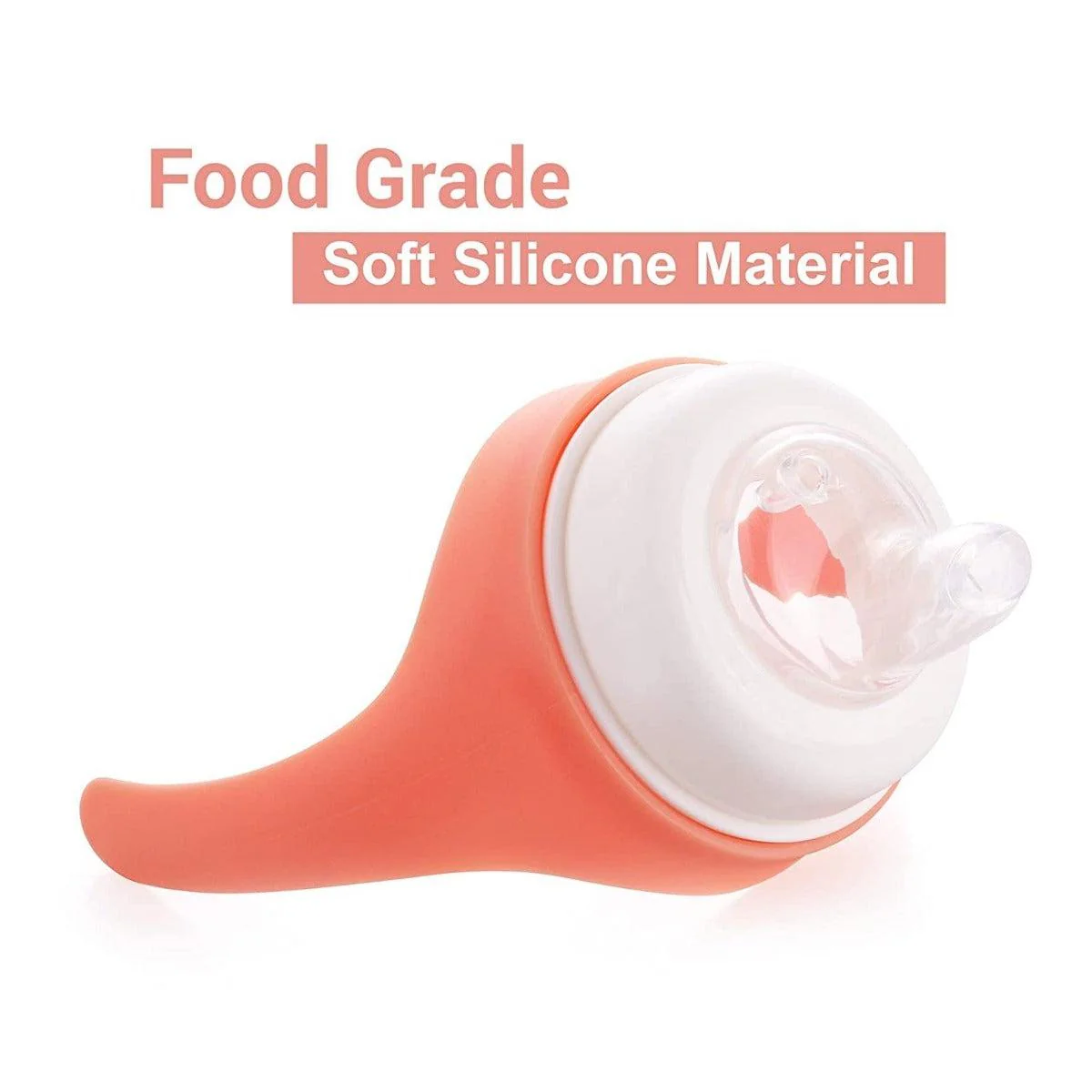 Penguin Spout Cup Sipper Bottle for Babies 180ml - Orange - Image 3