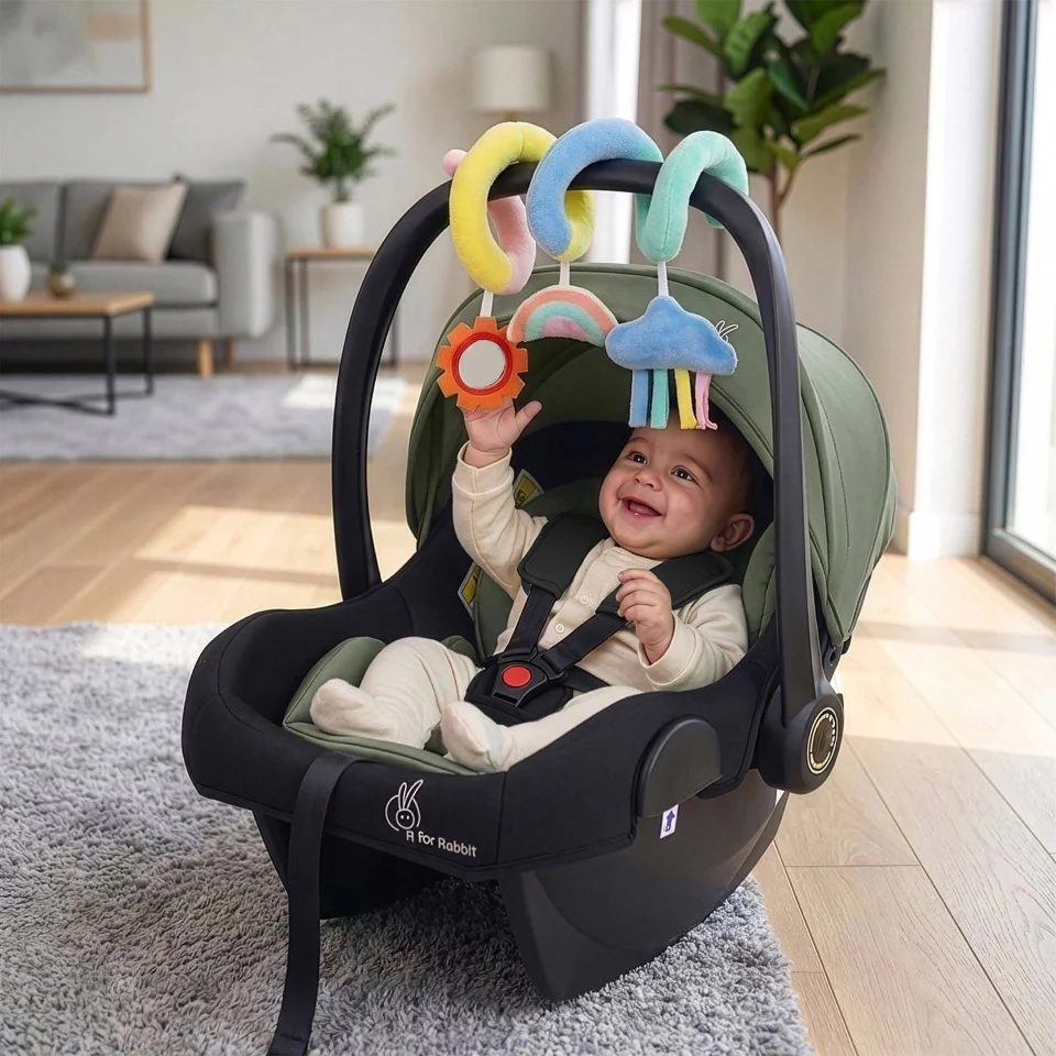 Picaboo NXG 4 In 1 Multipurpose Baby Carry Cot With 3-Point Safety Harness - Green Black