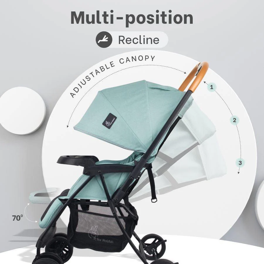 Poppins Joy Baby Stroller With Personalized Name Plate - Green Black - Image 10