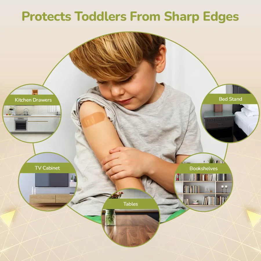 Protector Plus Corner Cushion Guard BPA-Free Baby Safety Corners - White - Image 2