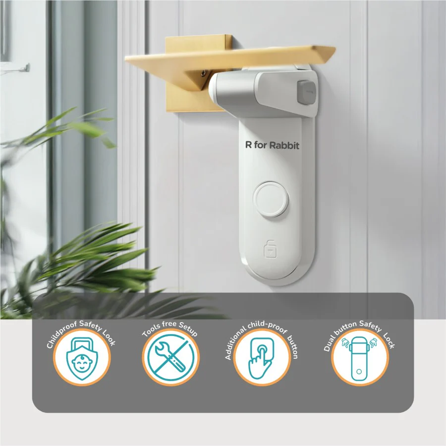 Protector Plus Door Handle Stopper – Child Safety Lock for Door Levers - White - Image 5