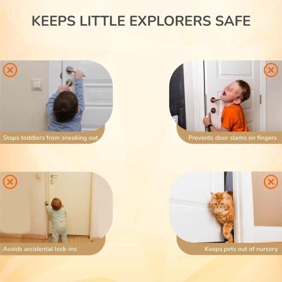 Protector Plus Door Handle Stopper – Child Safety Lock for Door Levers - White - Image 6