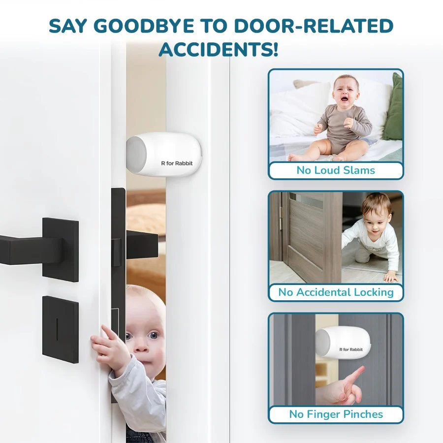 Protector Plus Door Stopper – Child Safety Lock for Doors - White - Image 8