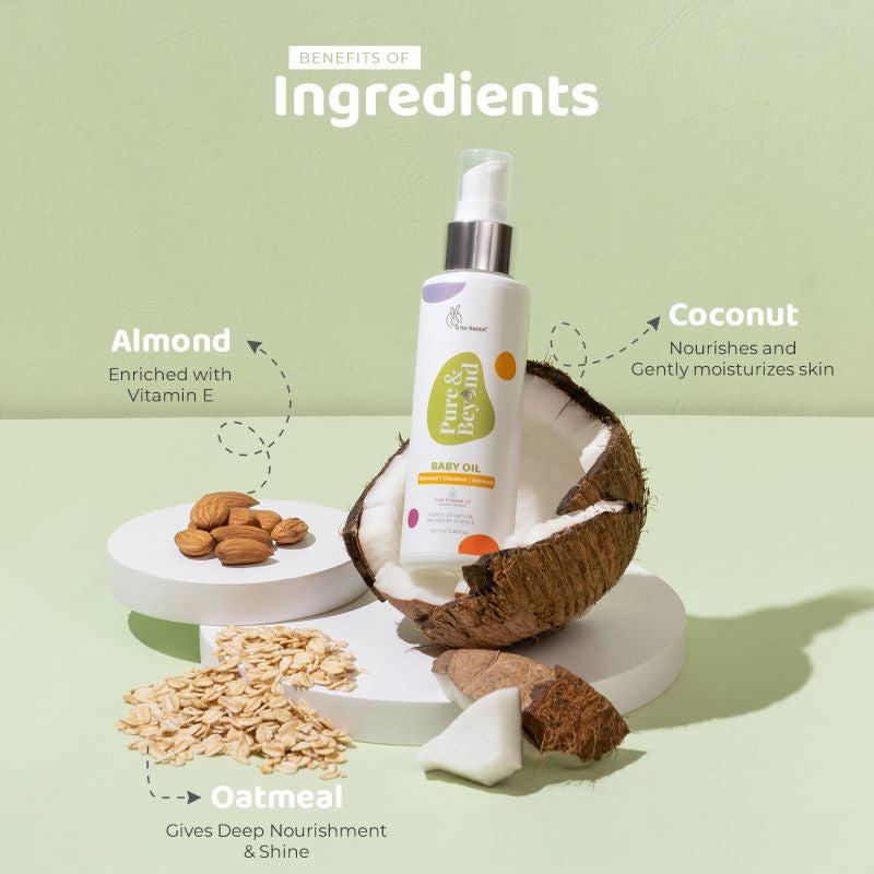 Pure & Beyond Cold Pressed Almond & Coconut Oil for Hair & Massage - Image 4