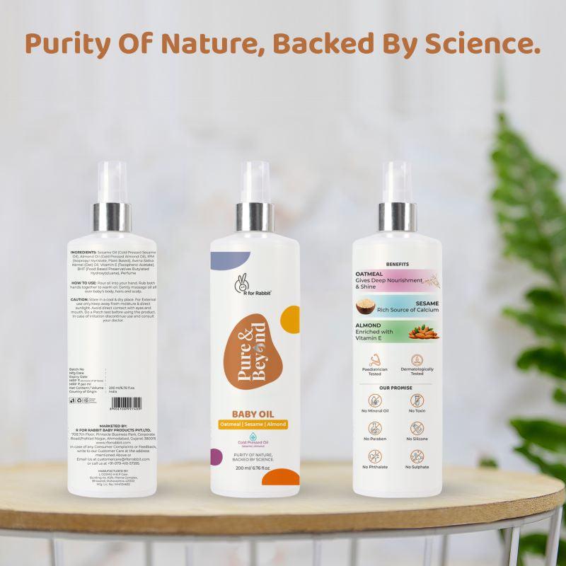 Pure & Beyond Cold Pressed Almond & Seasame Oil for Hair & Massage - Image 14