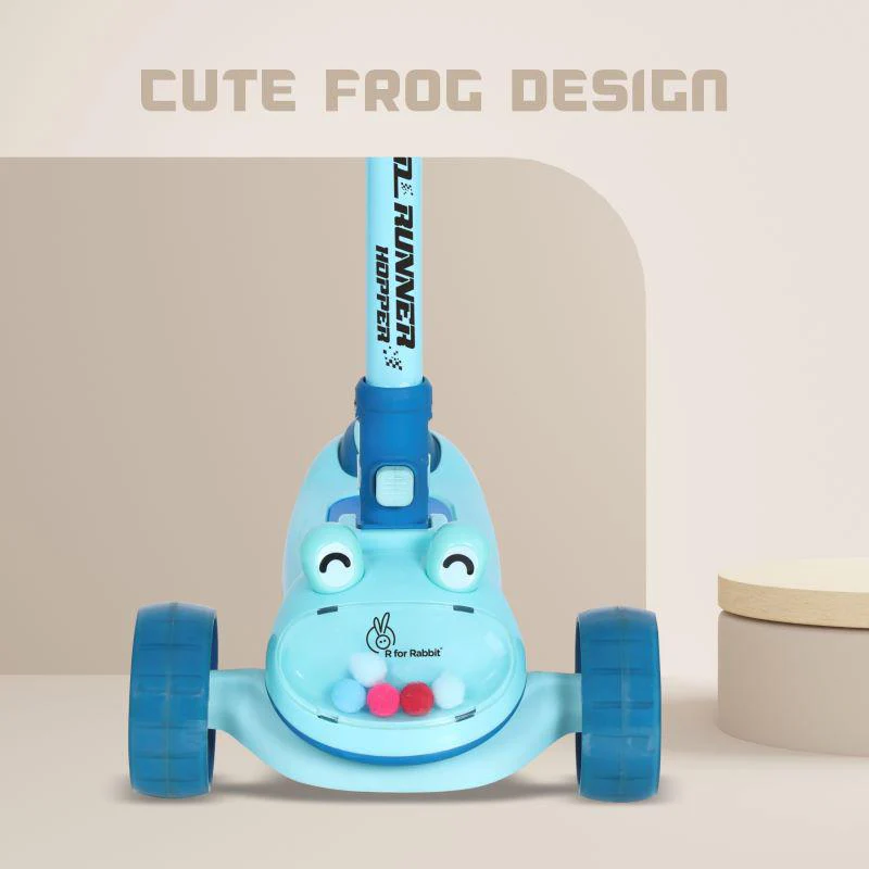 Road Runner Hopper Scooter For Kids With PU LED Wheels - Blue - Image 7