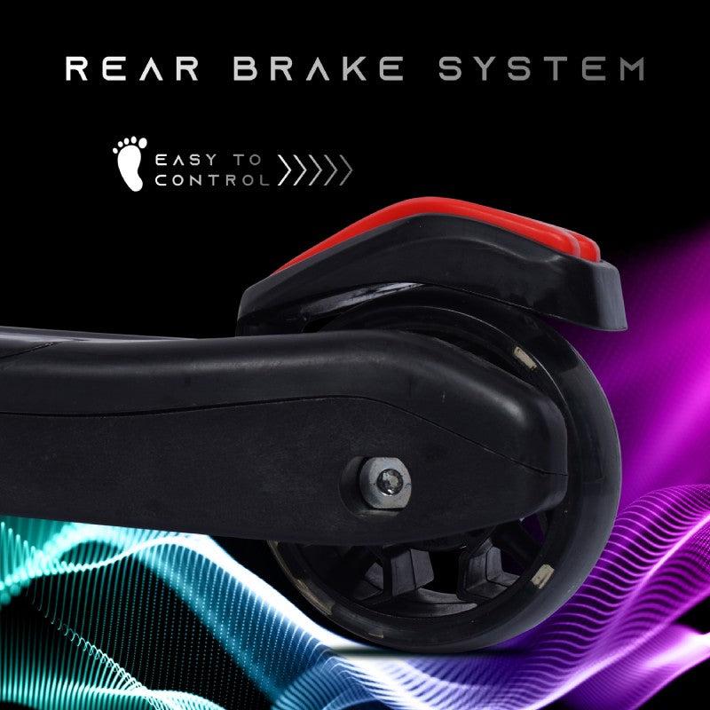 Road Runner Racer Scooter - PU LED Wheels, 4 Level Height Adjustment, Anti Slip Deck - Black - Image 5