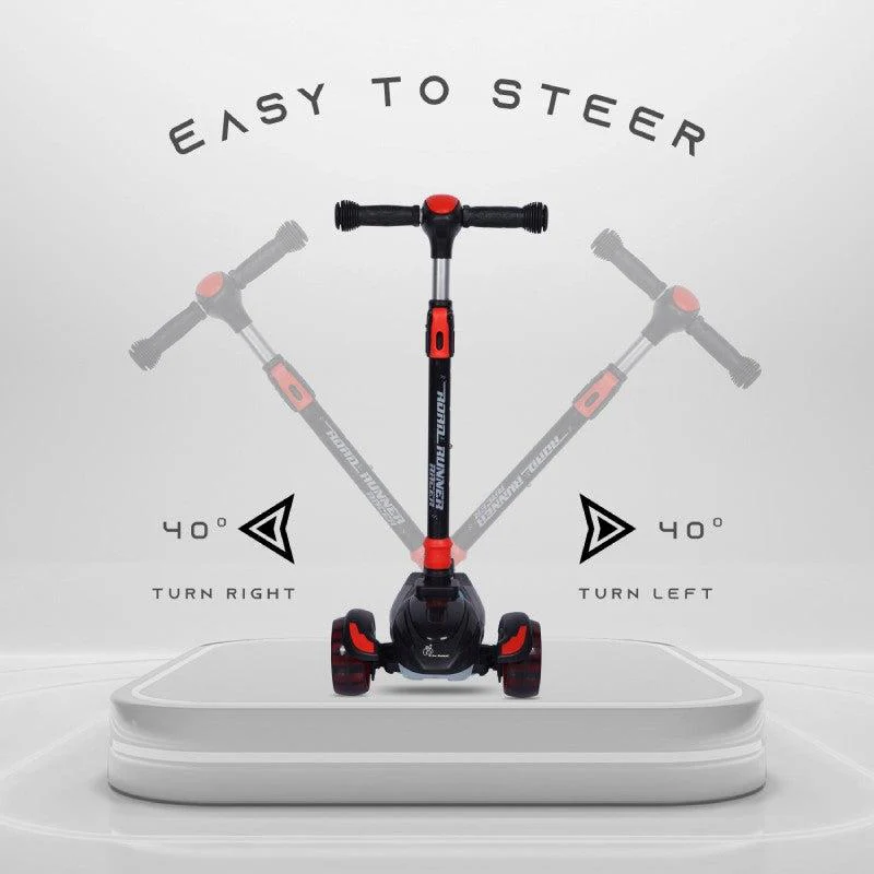 Road Runner Racer Scooter - PU LED Wheels, 4 Level Height Adjustment, Anti Slip Deck - Black - Image 7