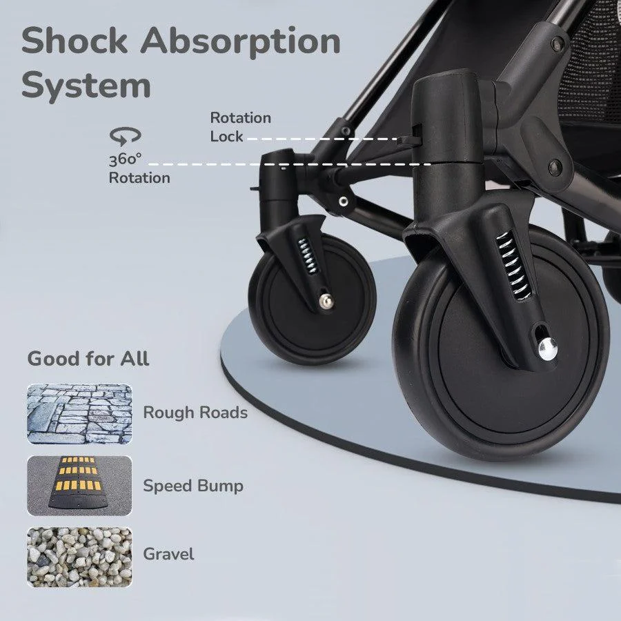 Rock N Roll 2 In 1 Baby Stroller Cum Rocker With Personalized Name Plate - Black - Image 5