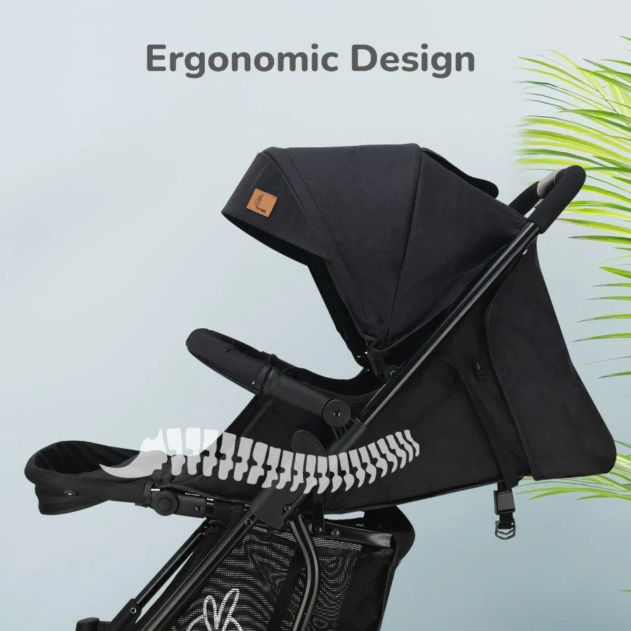 Rock N Roll 2 In 1 Baby Stroller Cum Rocker With Personalized Name Plate - Black - Image 7