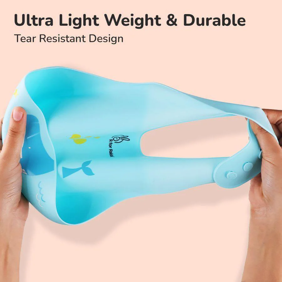 Safari Silicone Bib For Baby Comfortable Soft And Built-in Food Pocket - Lake Blue - Image 5
