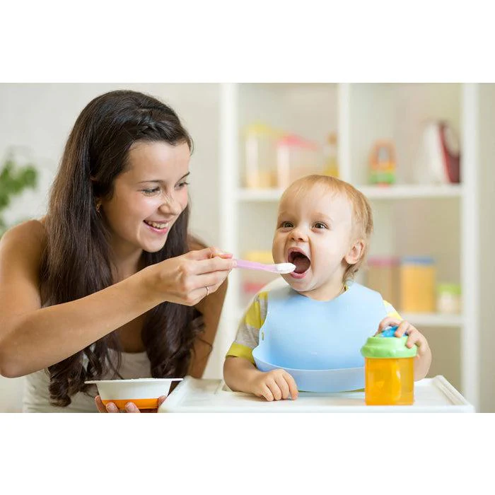 Safe Feed Silicone Baby Spoon Set - Blue Pink - Image 7