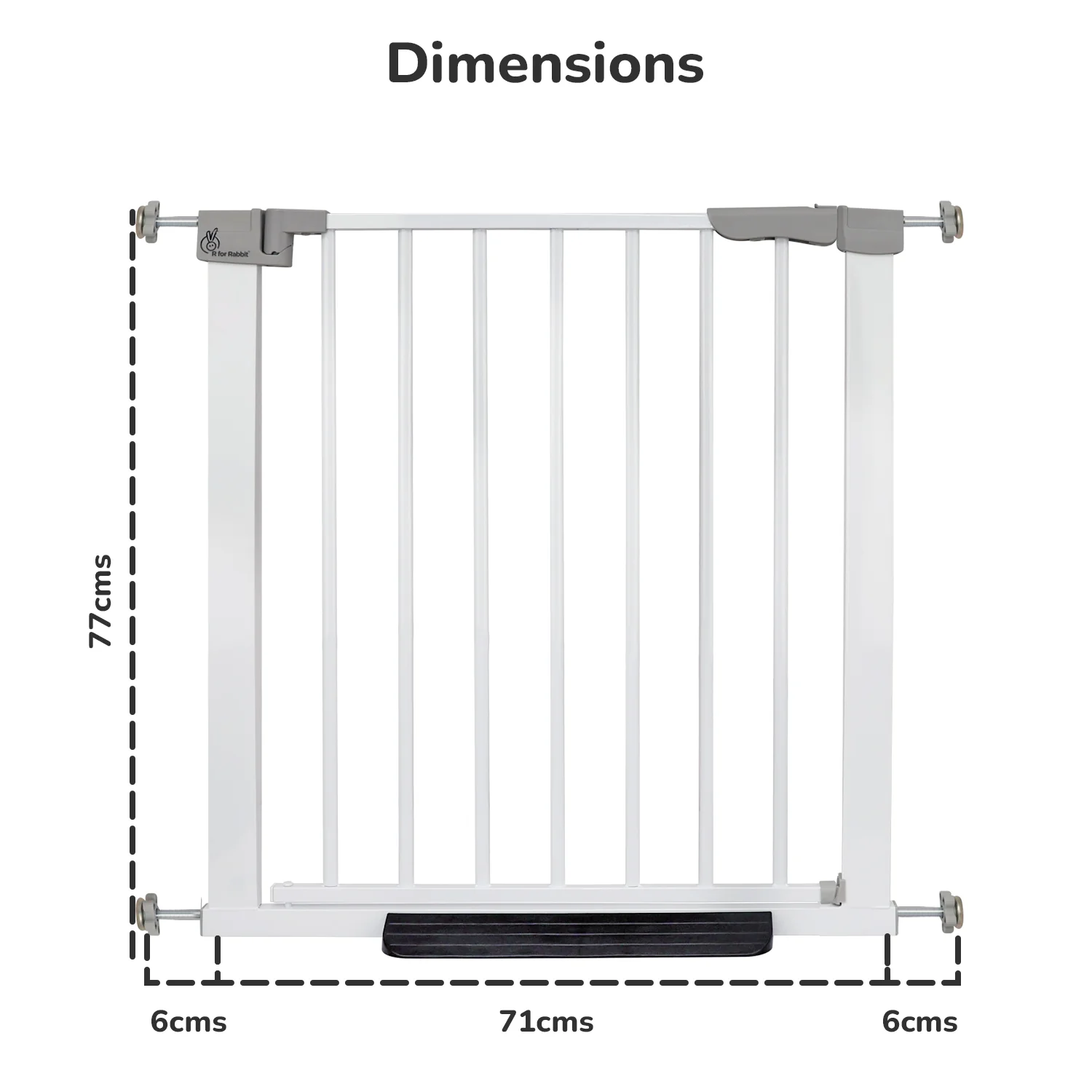 Safeguard Baby Safety Gate for Kids with Two-Way Auto-Close, No-Drill, Retractable Design & Adjustable Lock - White - Image 8