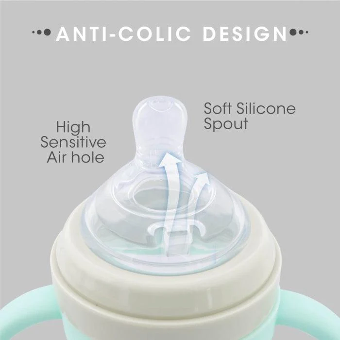 Snozzy Baby Spout Sippy Cup Bottle 240 ML - Green - Image 3