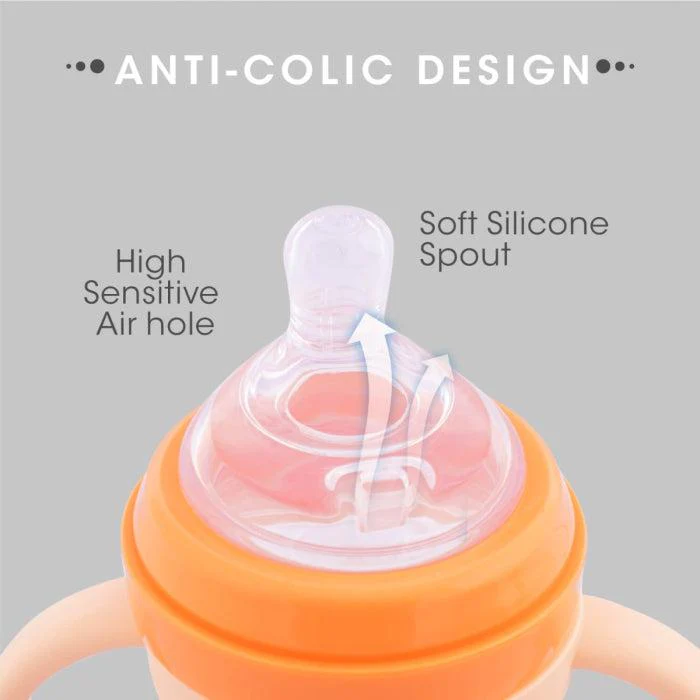 Snozzy Baby Spout Sippy Cup Bottle 240 ML - Yellow - Image 3
