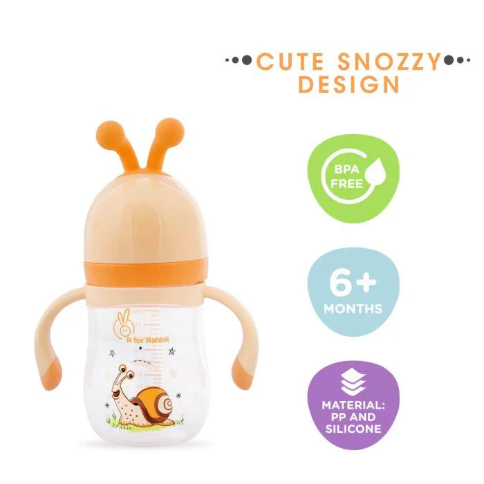 Snozzy Baby Spout Sippy Cup Bottle 240 ML - Yellow - Image 7
