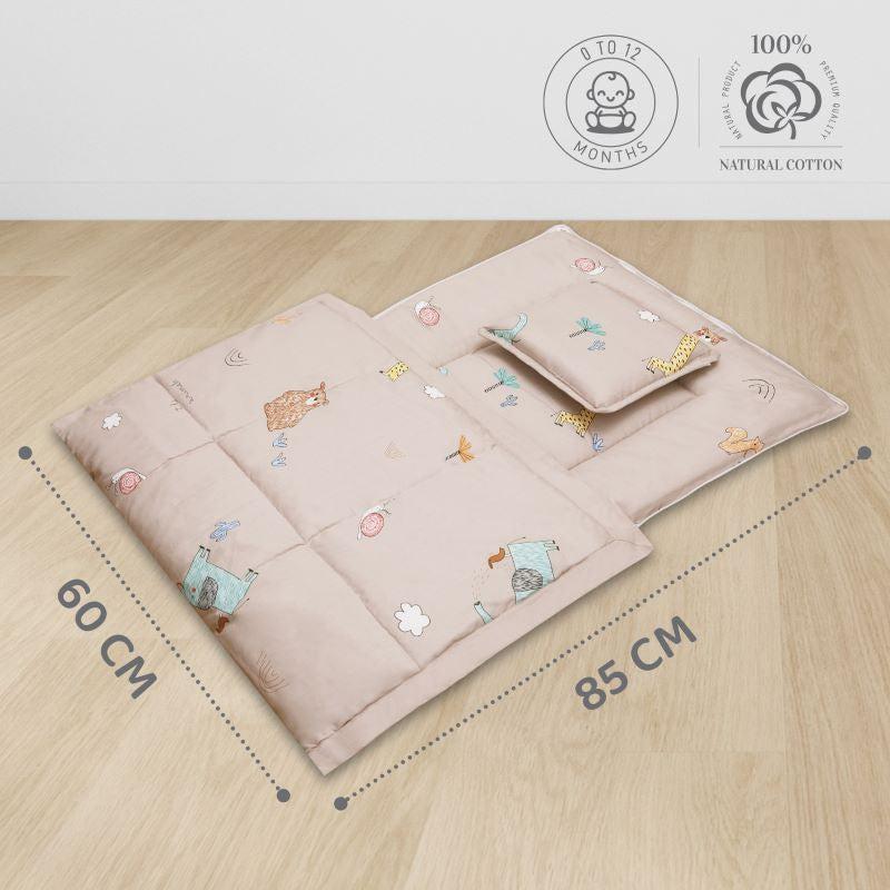 Snuggy Cozy Baby Bedding With Blanket & Pillow And Odour Free - Tan Brown - Image 6