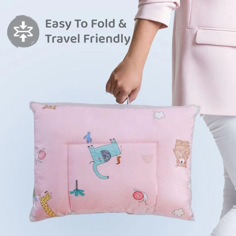 Snuggy Cozy Baby Bedding With Blanket & Pillow And Odour Free - Blush Pink - Image 3