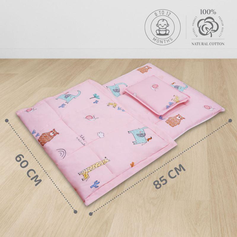 Snuggy Cozy Baby Bedding With Blanket & Pillow And Odour Free - Blush Pink - Image 6