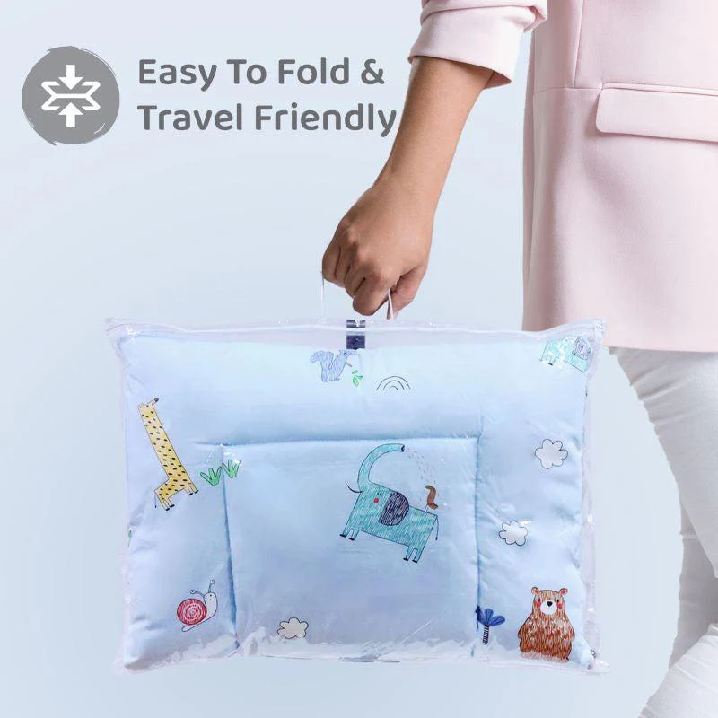 Snuggy Cozy Baby Bedding With Blanket & Pillow And Odour Free - Sky Blue - Image 3