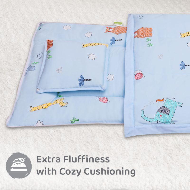 Snuggy Cozy Baby Bedding With Blanket & Pillow And Odour Free - Sky Blue - Image 5